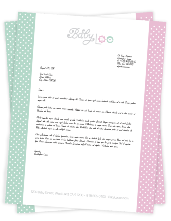 8.5 X 11 Linen - Offset Print | Letter Head