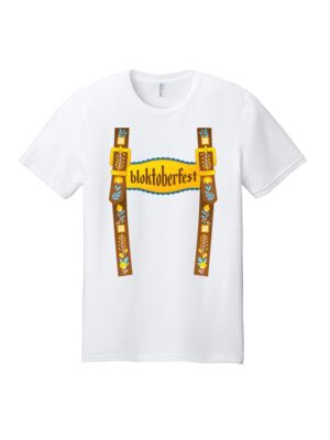 Block 15 Bloktoberfest Suspenders White Tee