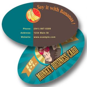Oval Paper Business Card