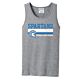 CHS Spartans Spartan Stripes Gray Tank Top