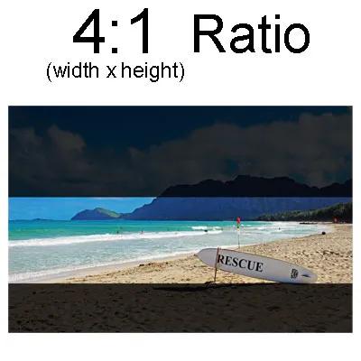 Diagram of a 4:1 banner aspect ratio