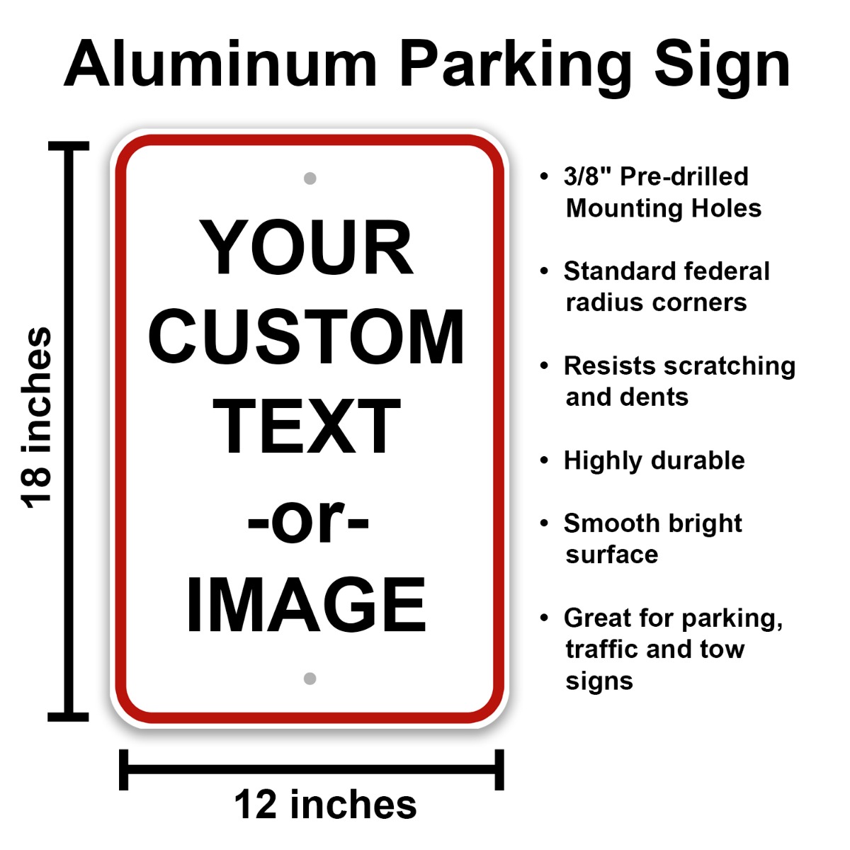 parking sign specs